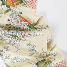 画像をギャラリービューアに読み込む, 地紙に草花模様に籠地紋【長】