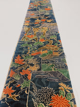 画像をギャラリービューアに読み込む, 色紙に花鳥・御所車模様【シュッケニ】