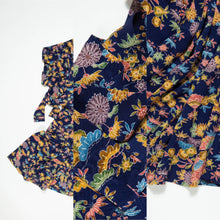 画像をギャラリービューアに読み込む, 扇に草花模様総波地紋【タックタイプ】