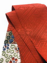 画像をギャラリービューアに読み込む, 破れ色紙に花古典柄総紗綾地紋