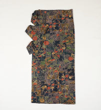 画像をギャラリービューアに読み込む, 色紙に花鳥・御所車模様【シュッケニ】