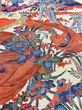 画像をギャラリービューアに読み込む, 地紙に花車蝶模様【シュッケニ】