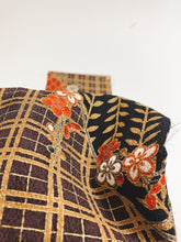 画像をギャラリービューアに読み込む, 【三田村環】金彩枝梅に格子・網目模様