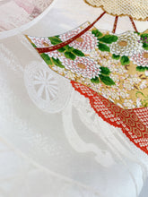 画像をギャラリービューアに読み込む, 雲に花扇模様御所車地紋【長】