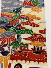 画像をギャラリービューアに読み込む, 型染波に鶴・草花模様【短より短】