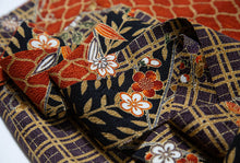 画像をギャラリービューアに読み込む, 【三田村環】金彩枝梅に格子・網目模様