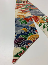 画像をギャラリービューアに読み込む, 型染波に鶴・草花模様【短より短】