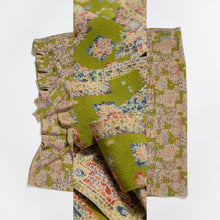 画像をギャラリービューアに読み込む, 変わり色紙に花・動物更紗模様