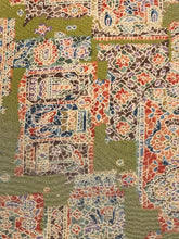 画像をギャラリービューアに読み込む, 変わり色紙に花・動物更紗模様