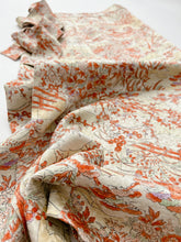 画像をギャラリービューアに読み込む, 屏風に花鳥模様総葉地紋