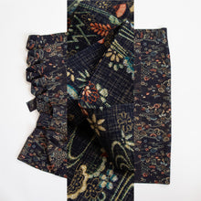 画像をギャラリービューアに読み込む, 流水に菊・松竹梅模様【手織り節紬】