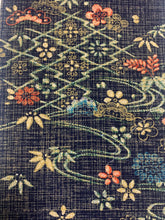 画像をギャラリービューアに読み込む, 流水に菊・松竹梅模様【手織り節紬】