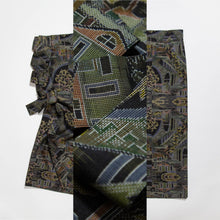 画像をギャラリービューアに読み込む, 橋に家屋風景模様織り出し本場泥大島紬5マルキ