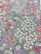 画像をギャラリービューアに読み込む, 青灰に総草花模様【シュッケニ】