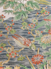 画像をギャラリービューアに読み込む, 水辺に花・鳥風景模様【シュッケニ】