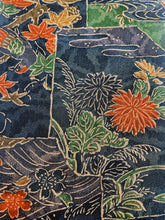 画像をギャラリービューアに読み込む, 色紙に花鳥・御所車模様【シュッケニ】