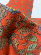 画像をギャラリービューアに読み込む, 唐花模様手織り真綿紬【L】