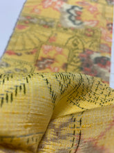 画像をギャラリービューアに読み込む, 色紙に花幾何学模様織り出し十日町紬【L】