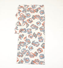 画像をギャラリービューアに読み込む, 縮緬地枝梅に桔梗模様【シュッケニ】