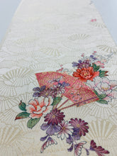 画像をギャラリービューアに読み込む, 金通しに扇に牡丹模様総扇地紋【タックタイプ】