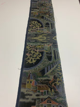 画像をギャラリービューアに読み込む, 橋に家屋風景模様織り出し本場泥大島紬5マルキ