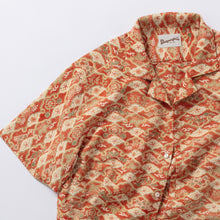 画像をギャラリービューアに読み込む, 雪輪青海波に花模様手織り節紬【L】