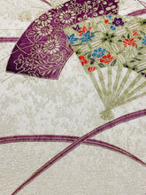 画像をギャラリービューアに読み込む, 金彩の総霧地紋に扇模様【シュッケニ】