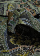 画像をギャラリービューアに読み込む, 橋に家屋風景模様織り出し本場泥大島紬5マルキ