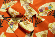 画像をギャラリービューアに読み込む, 扇面に秋草模様付け下げ小紋総麻地紋