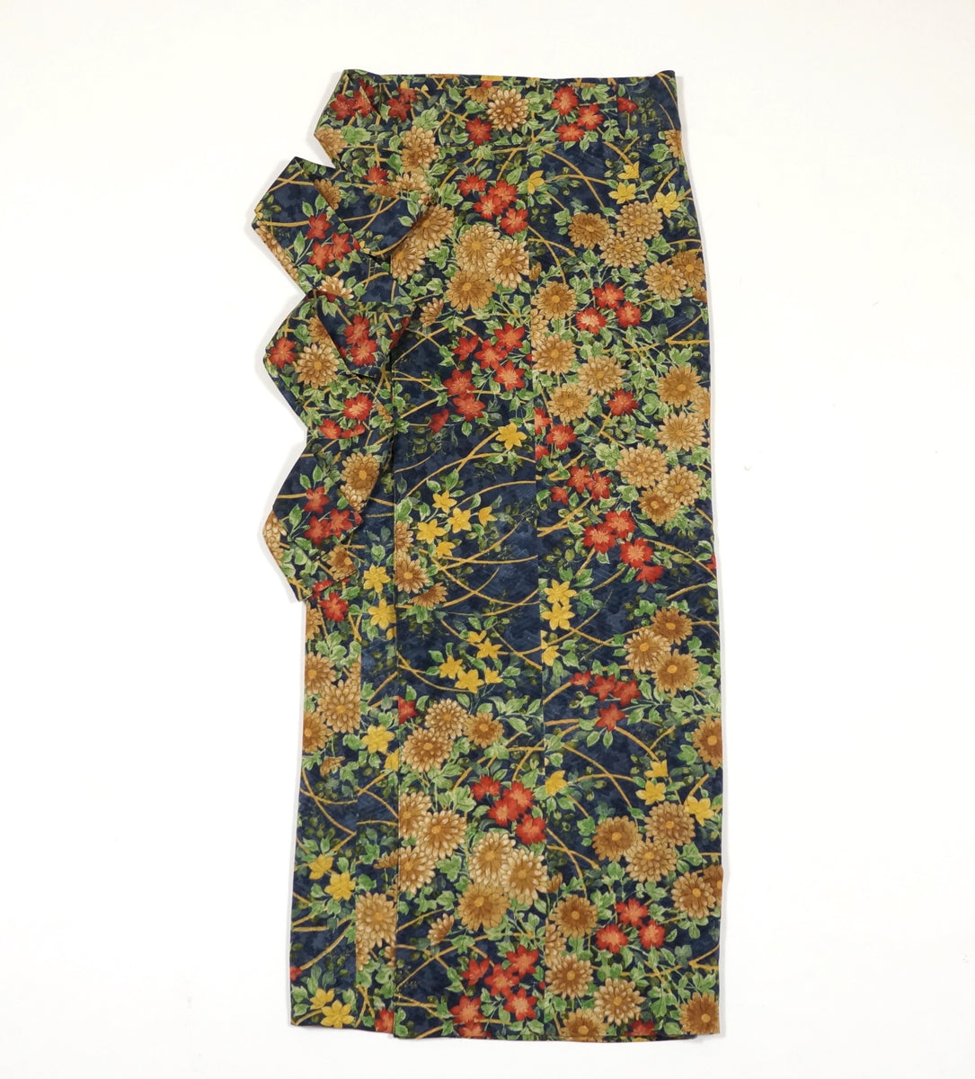 菊に桔梗模様総紗綾型地紋【シュッケニ】 – keniamarilia