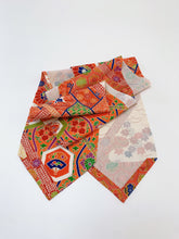 画像をギャラリービューアに読み込む, 斜め縞に亀甲楓梅菊尽くし模様【長】