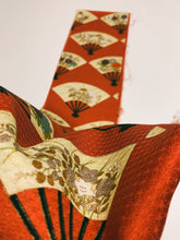 画像をギャラリービューアに読み込む, 扇面に秋草模様付け下げ小紋総麻地紋