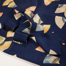 画像をギャラリービューアに読み込む, 暈し花扇模様縦縞地紋【シュッケニ】