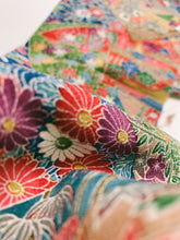 画像をギャラリービューアに読み込む, 色紙に花古典柄模様【シュッケニ】