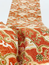 画像をギャラリービューアに読み込む, 雪輪青海波に花模様手織り節紬【L】