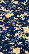 画像をギャラリービューアに読み込む, 流水に御所車・菊牡丹模様【シュッケニ】