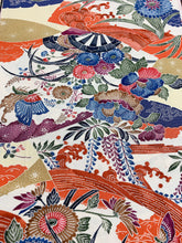画像をギャラリービューアに読み込む, 地紙に花車蝶模様【シュッケニ】