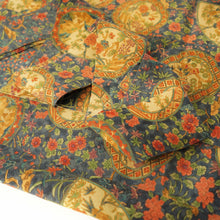 画像をギャラリービューアに読み込む, 草木染絵皿に草花・時代人物模様(証紙あり)【シュッケニ】※丈76㎝