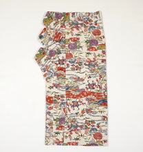 画像をギャラリービューアに読み込む, 型染め松竹梅に花模様手織り節紬【シュッケニ】