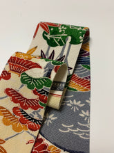 画像をギャラリービューアに読み込む, 型染波に鶴・草花模様【短より短】