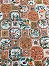 画像をギャラリービューアに読み込む, 蜀江に草花尽くし模様【シュッケニ】