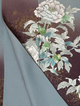 画像をギャラリービューアに読み込む, 草花模様の暈し染め(花箔)銀彩(作家物)【フォーマルシュッケニ】
