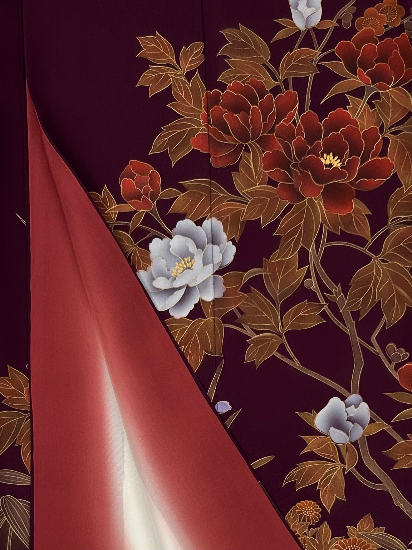 大花枝模様金彩【フォーマルシュッケニ】