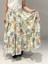 画像をギャラリービューアに読み込む, 霧吹き地紋に格子線花草模様【ティアード】
