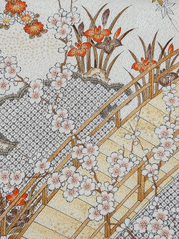 橋掛け枝梅楓花古典模様【ケニボレロ】
