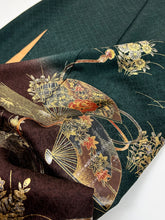 画像をギャラリービューアに読み込む, 総地紋・扇面花模様箔・暈し染め金銀彩【フォーマルシュッケニ】
