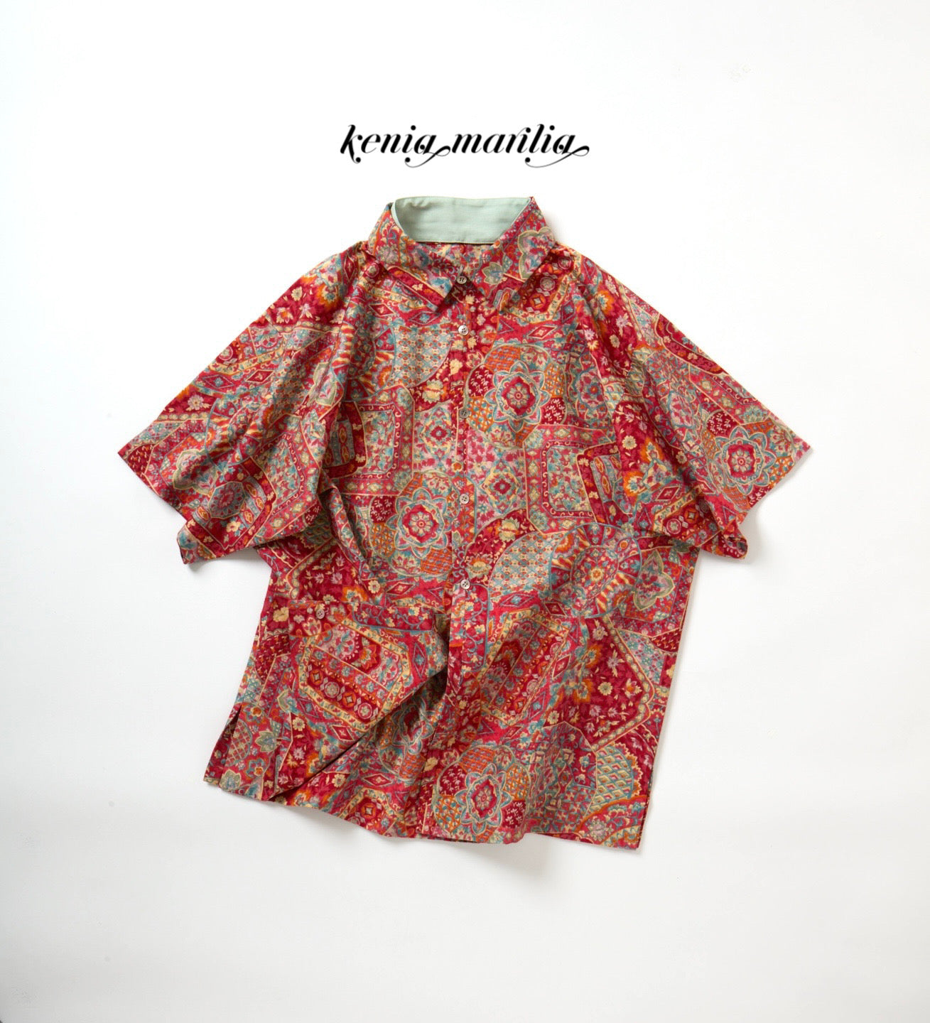 keniamarilia ケニシャツ　大島紬 ケニシャツ®︎半袖 – keniamarilia