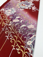 画像をギャラリービューアに読み込む, 孔雀更紗花模様・彩暈し染め金彩【フォーマルシュッケニ】⚠️八掛シミあり
