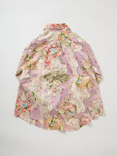 画像をギャラリービューアに読み込む, 変わり波地紋に花扇金彩縁【ブラウス】
