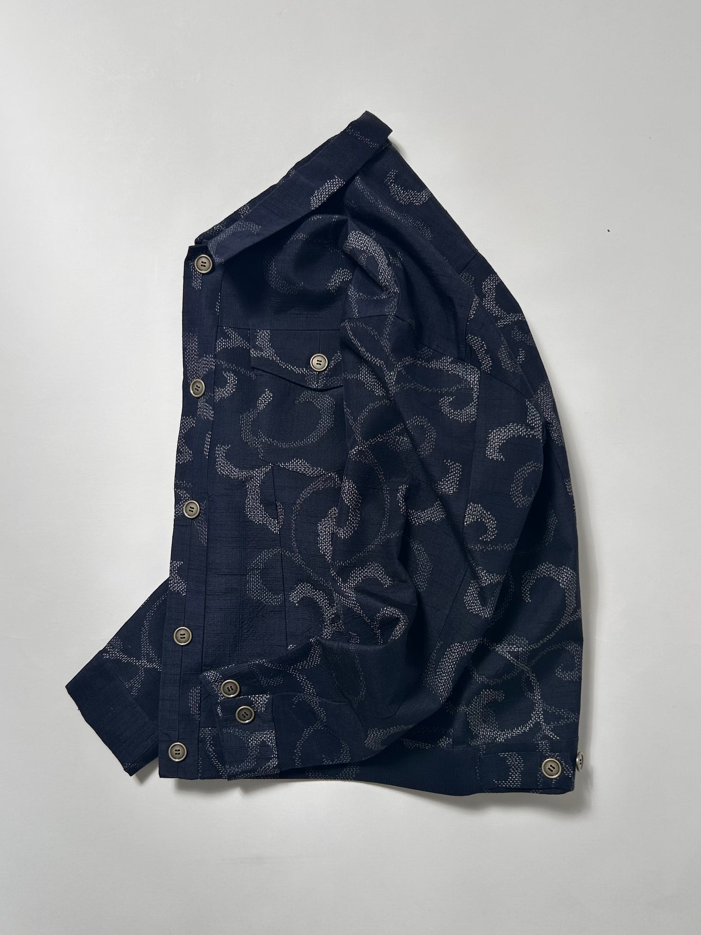 唐草模様手織り紬【ケニジャン】